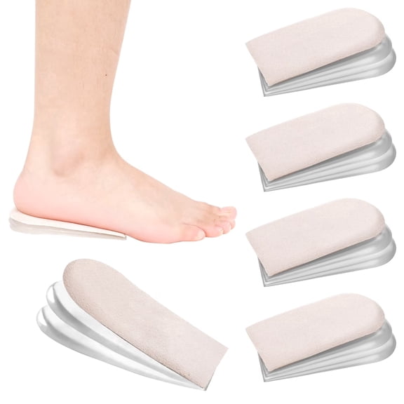 Haimei 2 Pairs Adjustable Heel Lift Insoles 3 Layers Orthopedic Height Increase Inserts Shoe Lift Leg Length Discrepancies Heel Pain Achilles tend