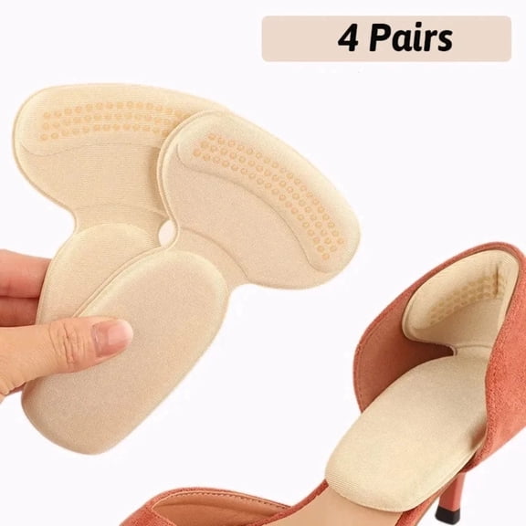 Haimei 4 Pairs Heel Grips Liner Cushions Inserts Loose Shoes Heel Pads Snugs Shoe Big Men Women Filler Improved Shoe Fit Comfort Stop Heel Slip Blister