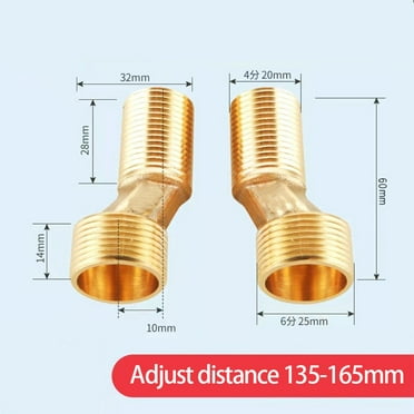 Haimni Adjustable Tap Adapter Curved Foot Shower Faucet With Solid Brass Construction