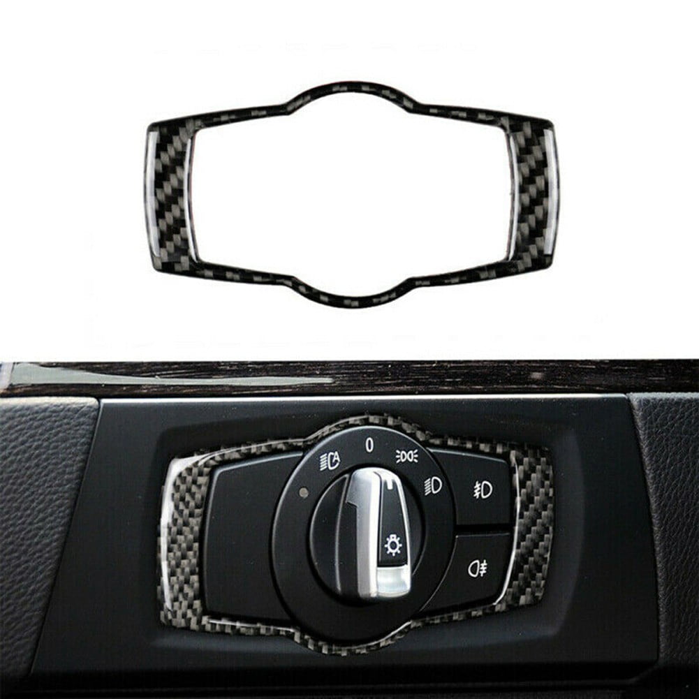 RRX Real Carbon Fiber Headlight Switch Panel Cover For Chevy Colorado / GMC Canyon 2004-2008 – Gloss Black