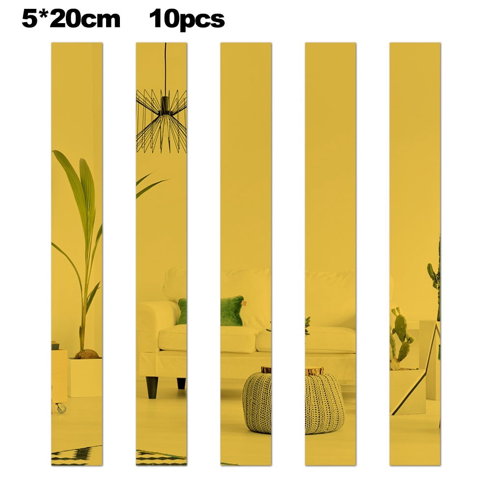 Haimni Large Size 5*20Cm Acrylic Mirror Stickers Create A Minimalist ...