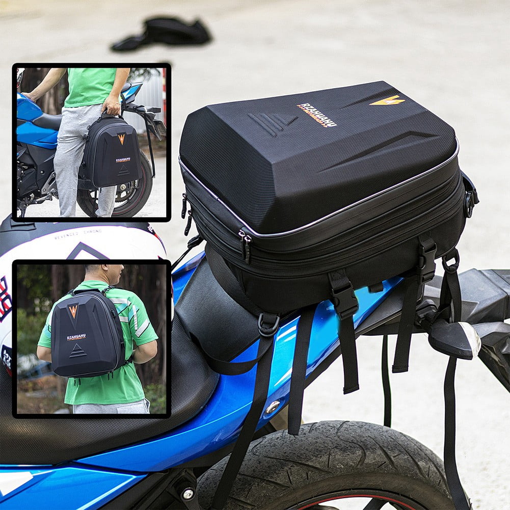Haimni Motorcycle Bag Multifunctional Backpack Expandable Waterproof Large Capacity 20-28L Motorcycle Travel Riding Back Bag