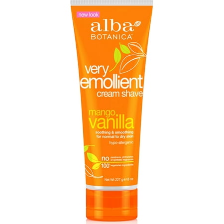 Alba Botanica Very Emollient Shave Cream, Mango Vanilla, 8 OZ