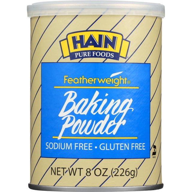 Hain Pure Foods Featherweight Baking Powder, 8 Ounce ( 2 Pack ) HW3