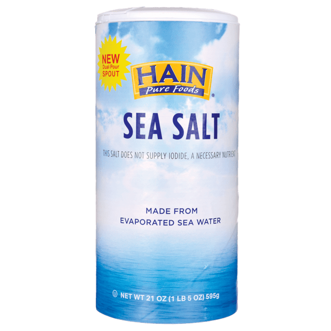 Hain Pure Foods Sea Salt, 21 oz