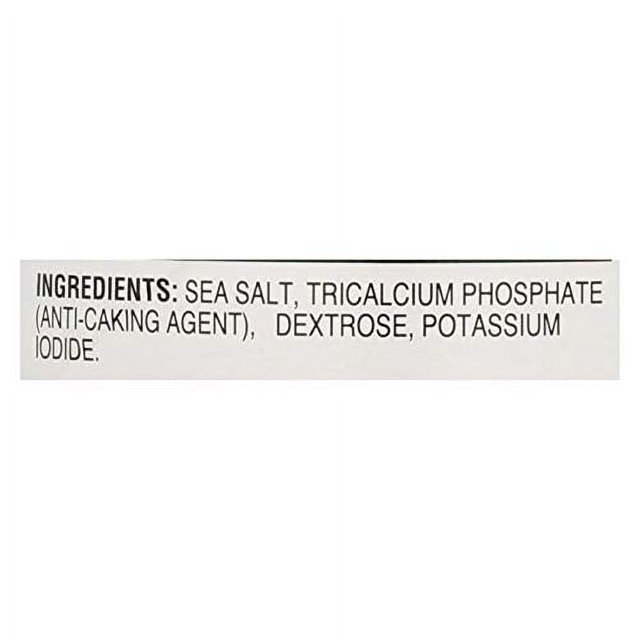 Hain Sea Salt Iodized Case of 8 21 oz