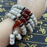 Hainan Bodhi Beads Bracelet 108 Beads Dense Grain Necklace Unisex Buddhist Prayer Beads Spiritual Jewelry for Men Women Gift