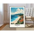 thumbnail image 1 of Hainan China Yalong Bay Island Wall Art Travel Decor Print, Unframed Canvas 16x20in, 1 of 4