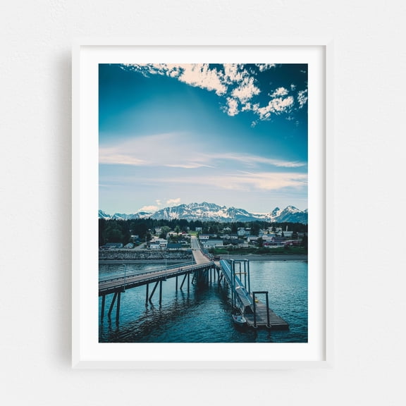 Haines - a small city in Alaska - Haines Alaska Photography White Framed Wall Art Print 16 x 20 inches