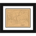 thumbnail image 1 of Hains 24x19 Black Ornate Wood Framed with Double Matting Museum Art Print Titled - Alabama South Florida West Military - Hains 1864, 1 of 4