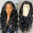 thumbnail image 1 of Hair 14inch Body Wave Lace Front Wigs for Black Women 13x4 Unprocessed Human Hair Lace Front Wigs Body Wave Wigs with Baby Hair 180% Density Natural Color, 1 of 7