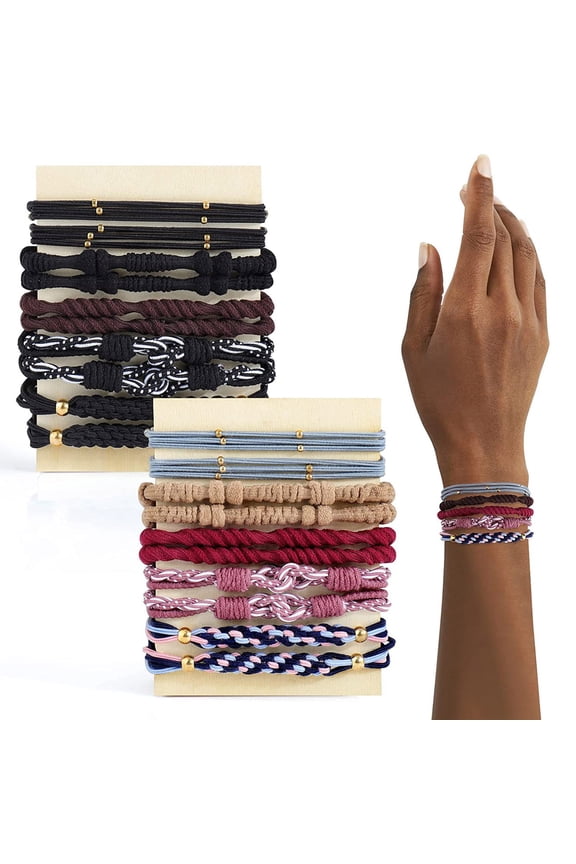 Hair Accessories Bohemian Style Bracelet Set Handmade Jewelry Exquisite Hair Rope for Women 2PCS