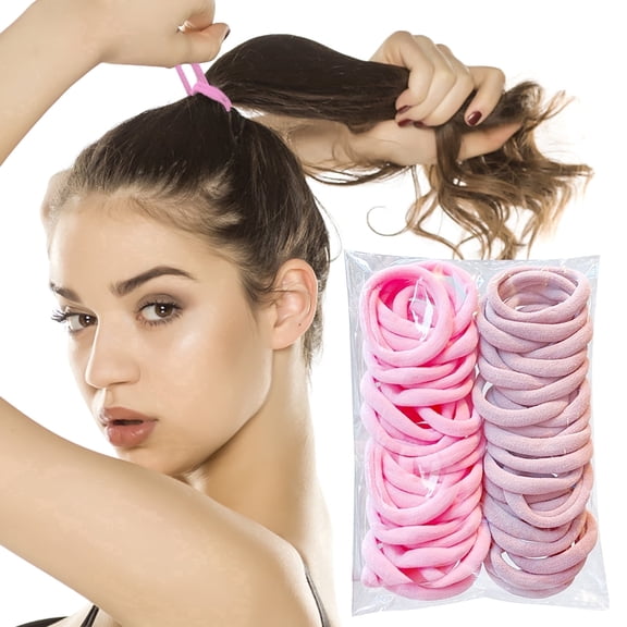 Hair Accessories for Everyday Styling | Elastic Rope Candy-Colored Hair Tie 50 Packs | Seamless High Ponytail Holder for Women | - Slim Rope Head Tie Platform Competitive Title
