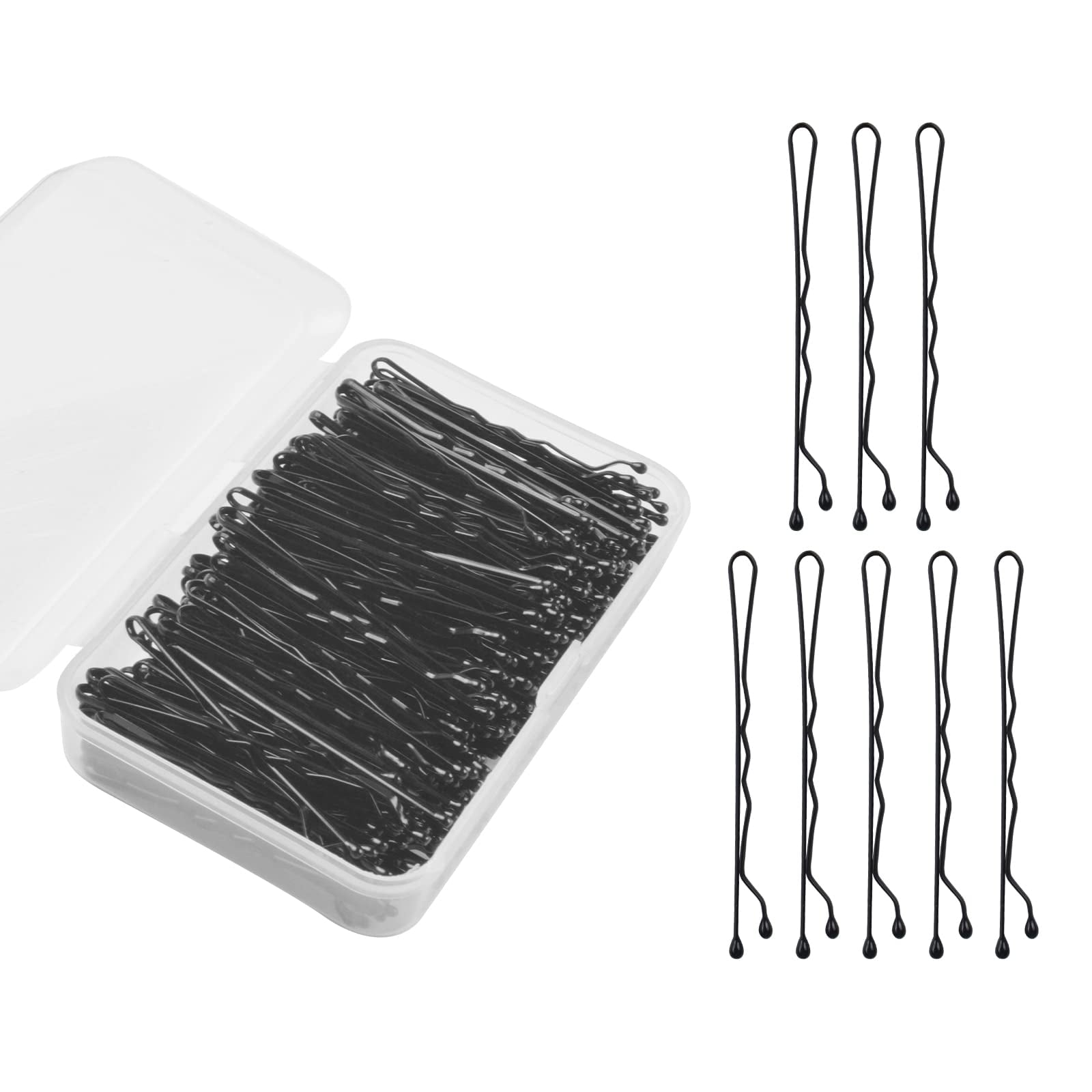 Hair Accessories For Women 150 Pcs Bobby Pins With Storage Box Black &  Brown Blonde Bobby Pins For Wedding Hairstyles, Girls Kids Hair (Black)