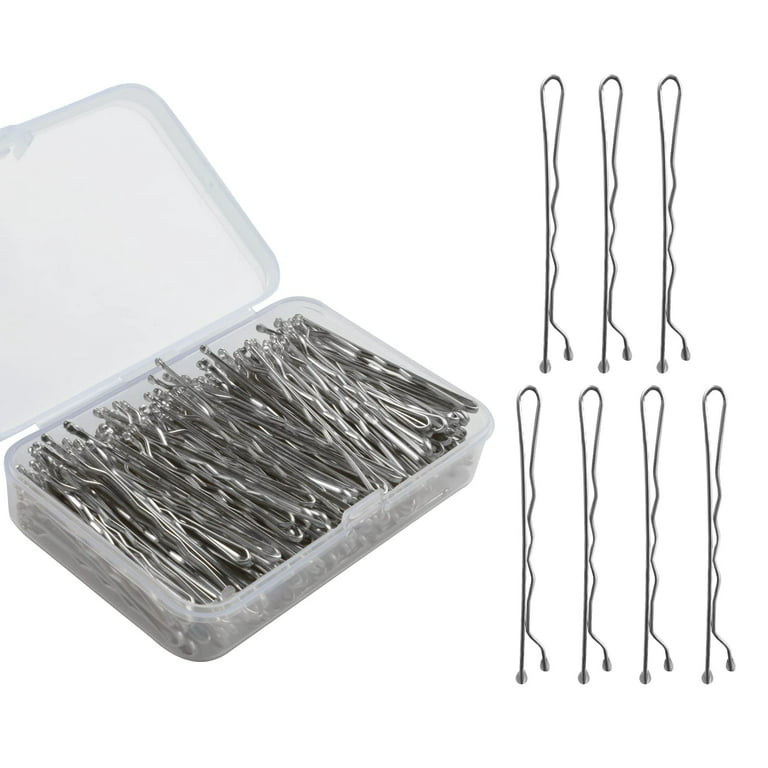 Hair Accessories For Women 200 Pcs Bobby Pins With Storage Box Silver &  Brown Blonde Bobby Pins For Wedding Hairstyles, Girls Kids Hair (Silver) 