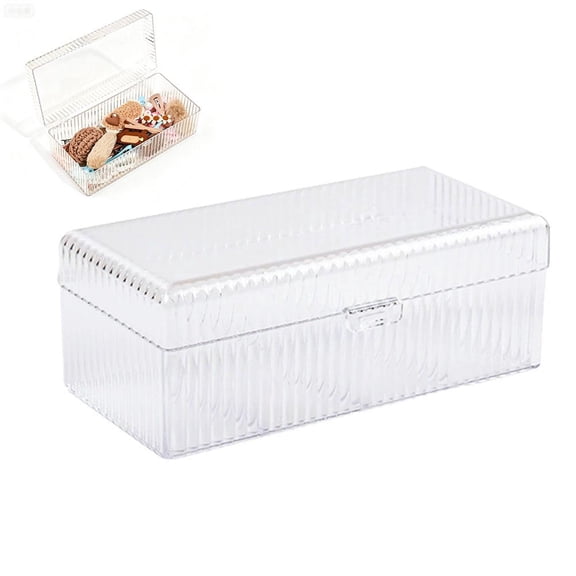 Hair Accessories Organizer for Girls, Clear Hair Bow Tie Clip Scrunchie Holder Organizer, Cute Small Storage Drawer Container Caddy Box, Kids Women Vanity Accessories