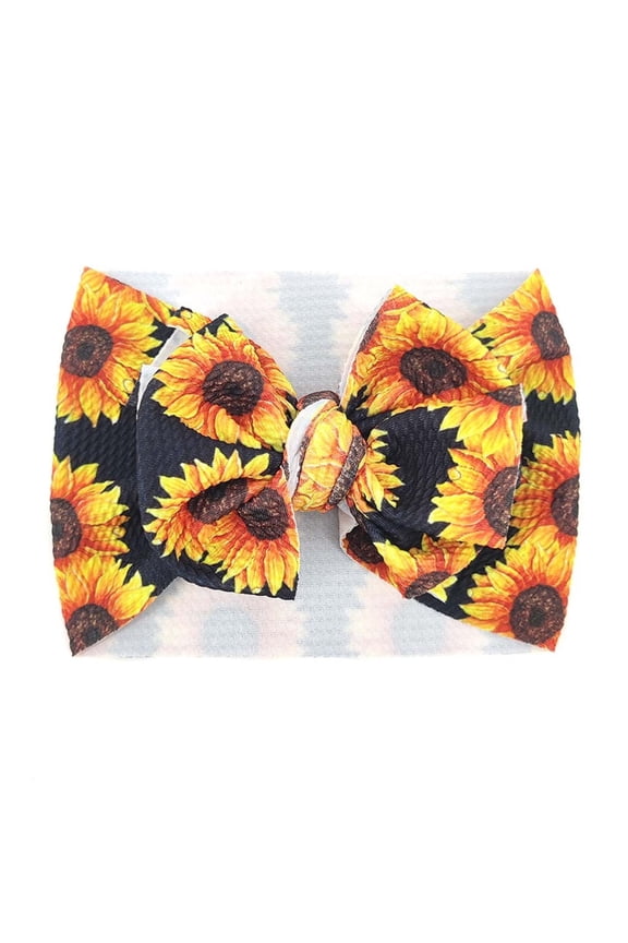 Hair Accessories for Girls Stretch Sunflower Floral Bowknot Adorable Daily Colorful Lightweight Delicate Baby Headbands