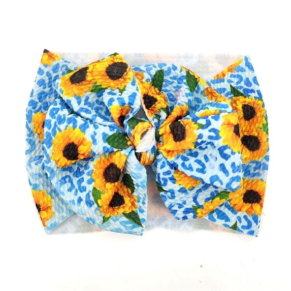 Hair Accessories for Girls Stretch Sunflower Floral Bowknot Adorable Daily Colorful Lightweight Delicate Headbands for Girls