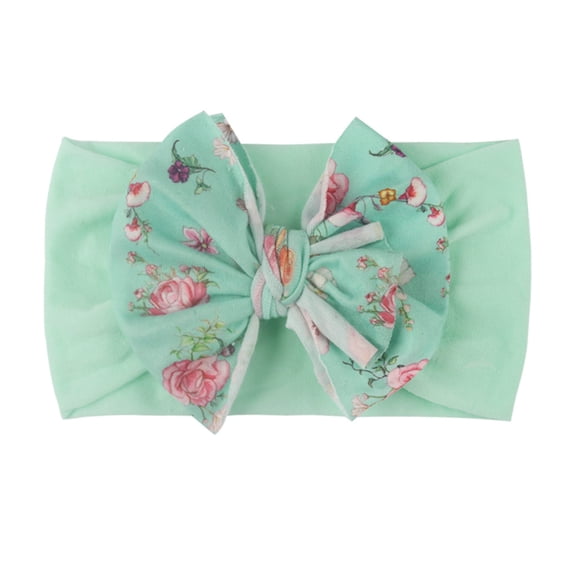 Hair Accessories for Kids Green 1PC Newborn Infant Baby Girls Flower Bow Headband Stretch Hairband Headwear