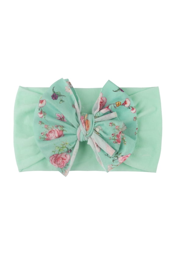Hair Accessories for Kids Green 1PC Newborn Infant Baby Girls Flower Bow Headband Stretch Hairband Headwear