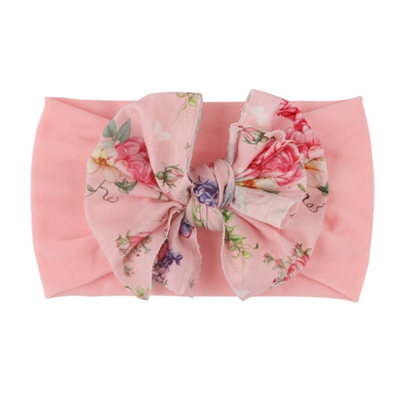 Hair Accessories for Kids Pink 1PC Newborn Infant Baby Girls Flower Bow Headband Stretch Hairband Headwear