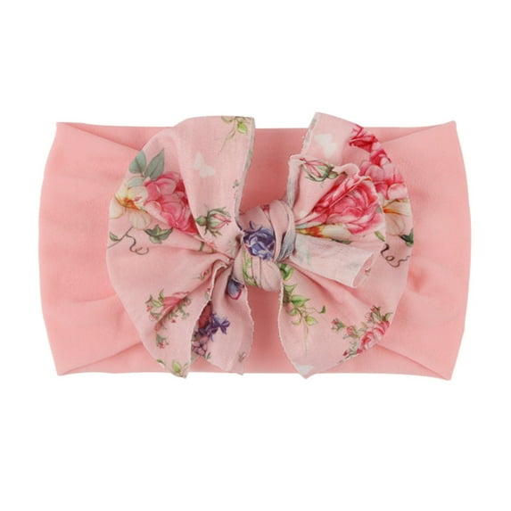 Hair Accessories for Kids Pink 1PC Newborn Infant Baby Girls Flower Bow Headband Stretch Hairband Headwear