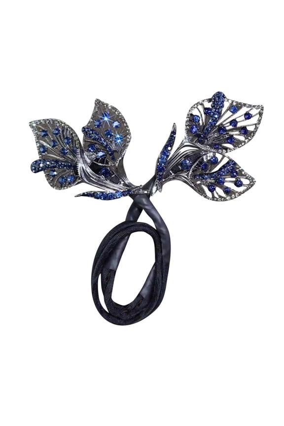 Hair Accessory for Elegant Bun Styling – Rhinestone Flower Clip Hair Twister Lazy Curler Bun Maker Pins for Buns Hair Rope Hairclip