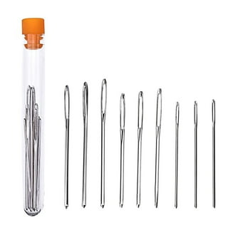 24-Piece Stainless Steel Self-Threading Needles Set - Easy Thread Sewing &  Embroidery Needles with Convenient Wooden Case TIKA