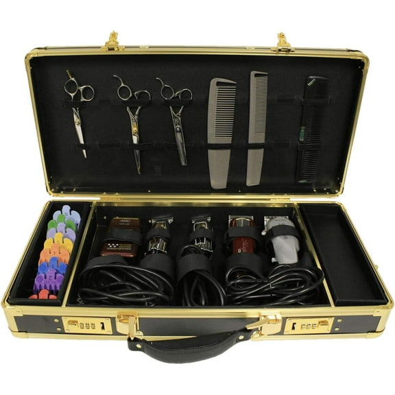 Hair Art Barber Case Black & Gold