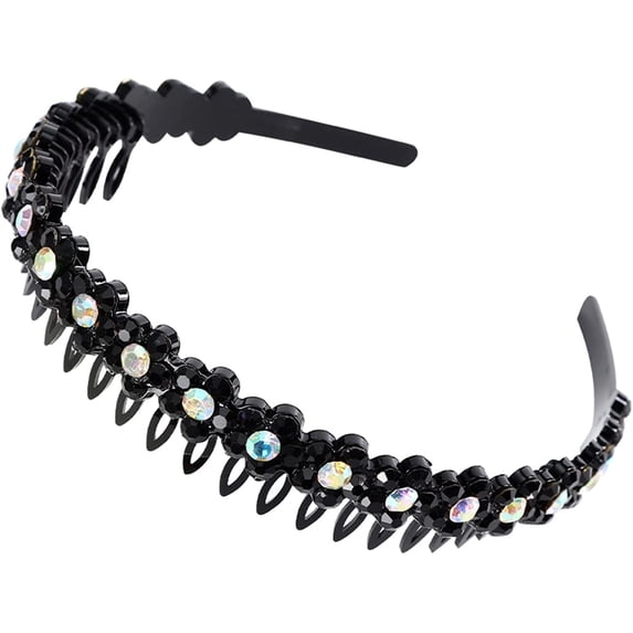 Hair Band Edging Headband Men's and Women's Sports Hair Band Hoop Top Metal Double Bangs Flower Rhinestone Hair Accessories (Color : Fluorescent Green)