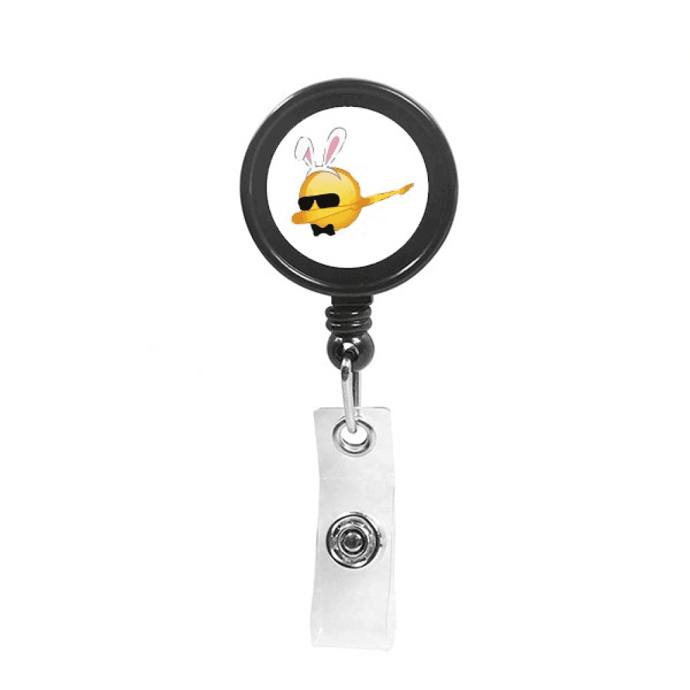 Hair Band Glasses Tie Body Retractable Keychain Badge Holder ID Badge