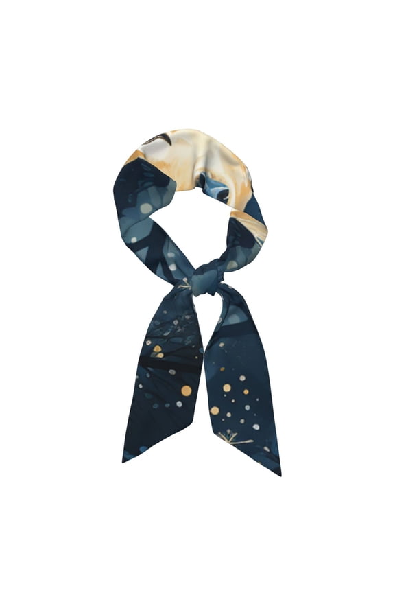 Hair Bandanas Scarf For Women Fashion Neck Silk Feeling Satin Head Handbags Scarves, Antler Whitetail Deer Hunting Art