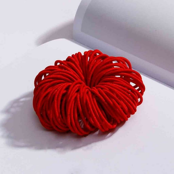 Hair Bandanas for Women, Red Girls 100 Of 3 cm Nylon Non-Harm Hair Rubber Color Hair Rope Jewelry, Bandana Beanie for Women, One Size, Hair Bandana, Bandana Scarf