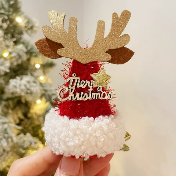 Hair Bands For Women'S Hair,Holiday Hair Clips Cute Girls Hair Clips Girls Clips And Winter Sense Bangs Clips Christmas Hair Cards Headdresses