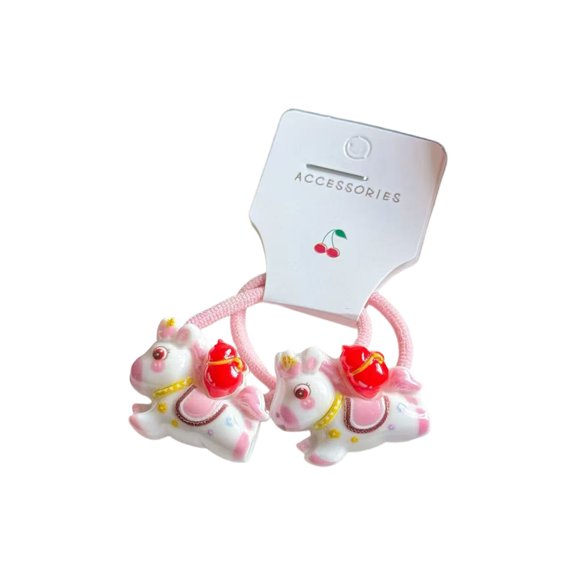 Hair Bands High Elasticity No Tangle Rubber Hair Ties for Multicolor 2 Pack