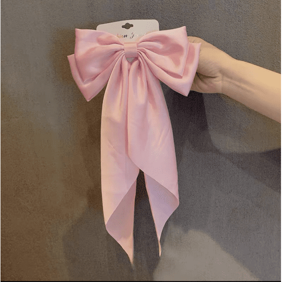 Hair Barrette Satin Solid Barrette Large Big Soft Hair Bow Clip Bow Hair Clips Women Barrettes