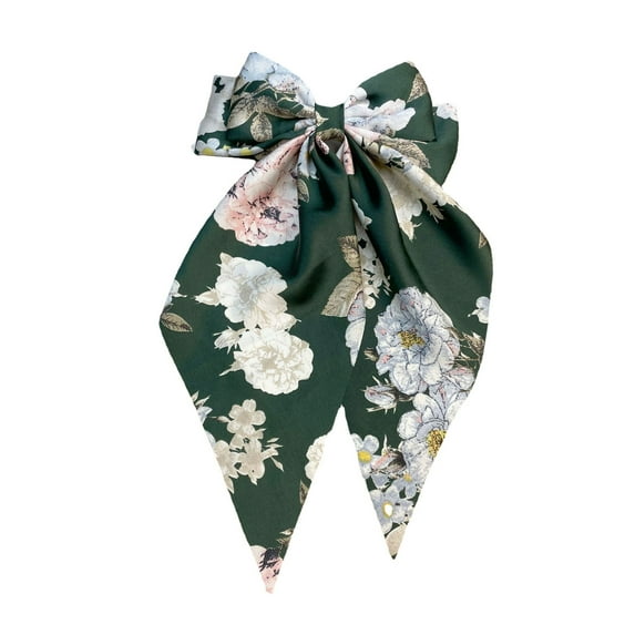 Hair Barrette Women Large Bow Hairpin Double Layers Flower Printtain Bow Barrette Ponytail Clip Hairtyling Tool Hair Accessories