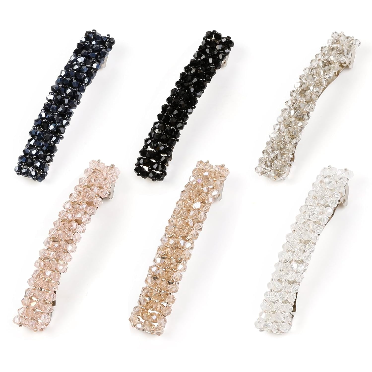 New Large crystal hair clip France QuinStar - crystal French barrette - luxury hair clip for  main image 2