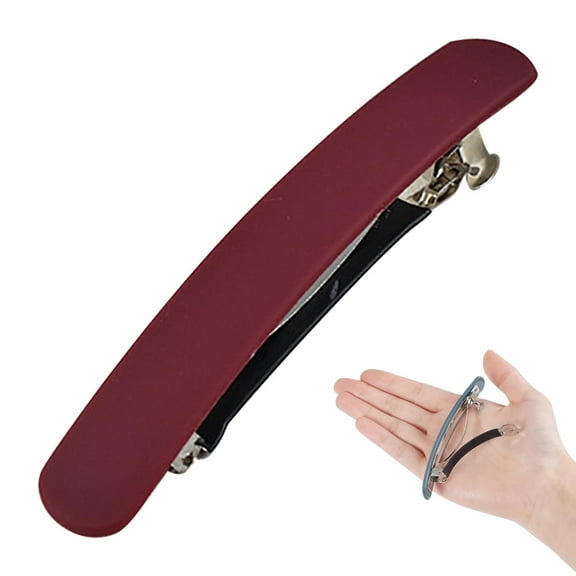 Hair Barrettes For Women,Barrettes For Women,Hair Barrettes,Barrettes,Thick Medium Hair Barrette Clips Flat Hair Pins Strong Hold Vintage French Hair Clip(Wine 3.74*0.6in)from QiwagFerng