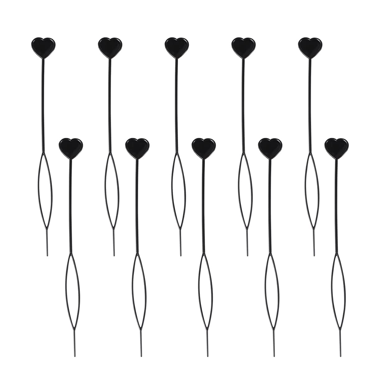 Hair Beader Tool 50pcs Quick Beader Heart Shaped Automatic Hair Beader  Plastic Topsy Tail Hair Braid Ponytail Maker Styling Tool for Loading Beads