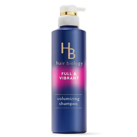 Hair Biology Volumizing Shampoo with Biotin, Full & Vibrant, 12.8, 2 Pack