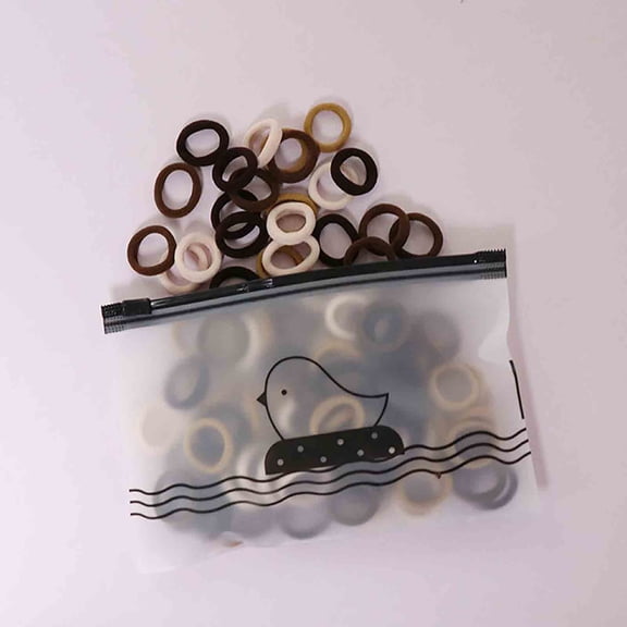 Hair Bobbles for Women, Elastic Hair Bands for Girls, Pack Of 100 Seamless Ponytail Rubber Hair Ties for Thick Curly Hair, Soft Durable Stretch Hair Scrunchies for Children and Adults