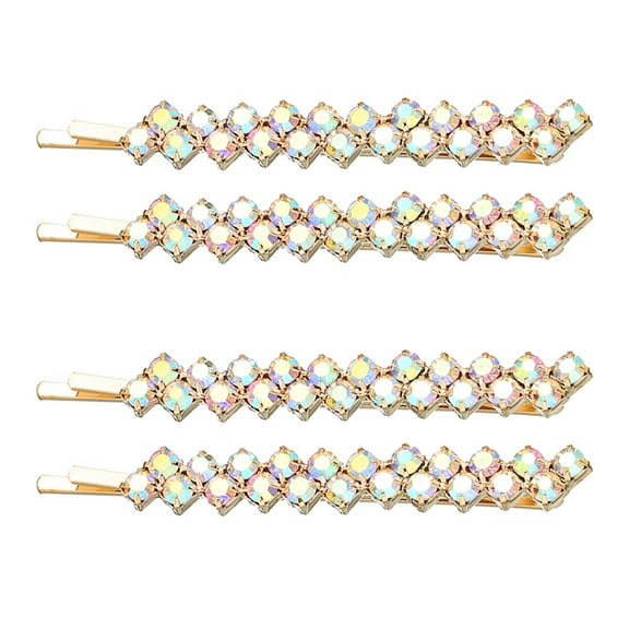 Hair Bobby Rhinestone Clips Women Metal Decorative Bling Fashion Pin Hairpins Barrette Barrettes Clip Girls Vintage