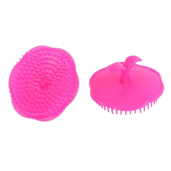 Hair Body Massage Comb Shampoo Scalp Brush Fuchsia 2Pcs