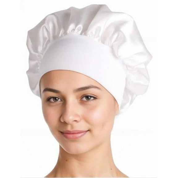 Hair Bonnets for Women: Soft Elastic Night Sleeping Satin Bonnet, Satin Hair Bonnet for Sleeping 2 Pack
