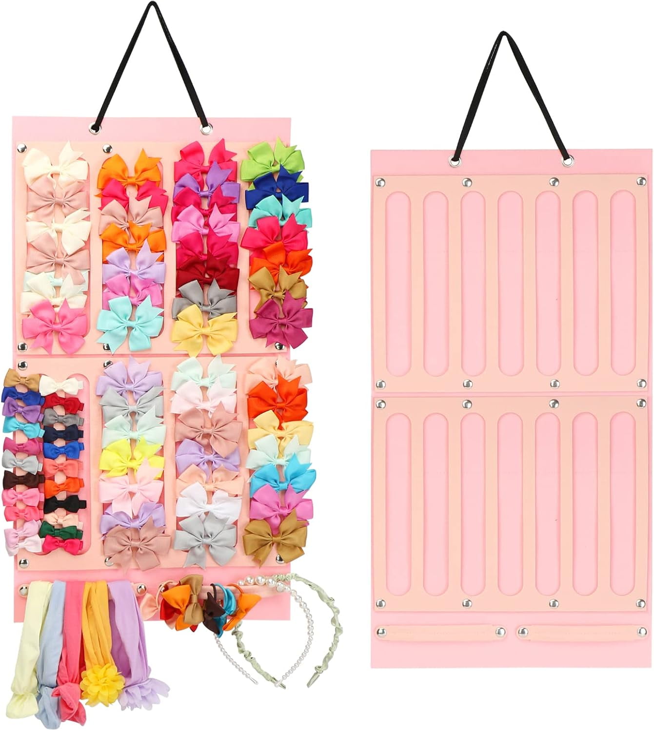Hair Accessory Hanging Storage, Bow Organizer for Girls, Hair Bow ...