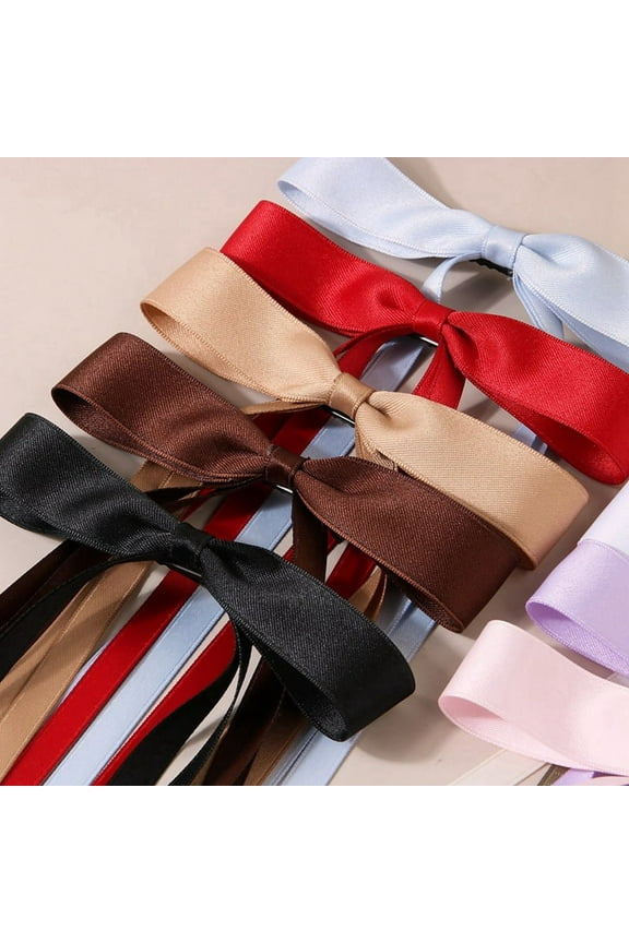 Hair Bow for Women, Dots Bows Girls, Chain Hair, Clips with Tail, Women E