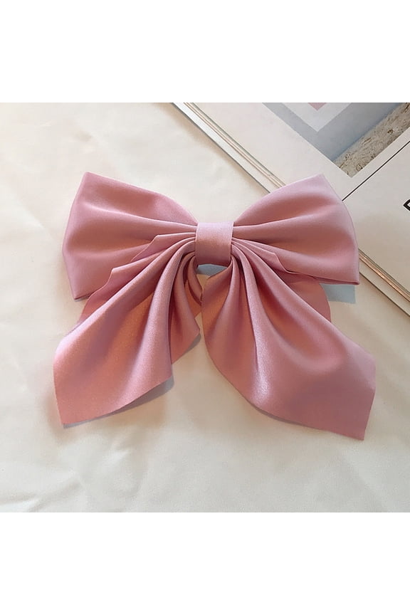 Hair Bows Barrettes Clips Large Bows Hair Clip Vintage Accessories for Women Girls - Pure Color Bow Duckbill Clip Hairpin Pink, Barrettes, Back to School, Wedding, Christmas,Season, Anniversary, Th