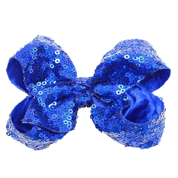 Hair Bows for Girls, 4 Inches Sequins Bows Alligator Hair Clip Hair Barrettes Accessories for Women Teens Girls Kids (Red)