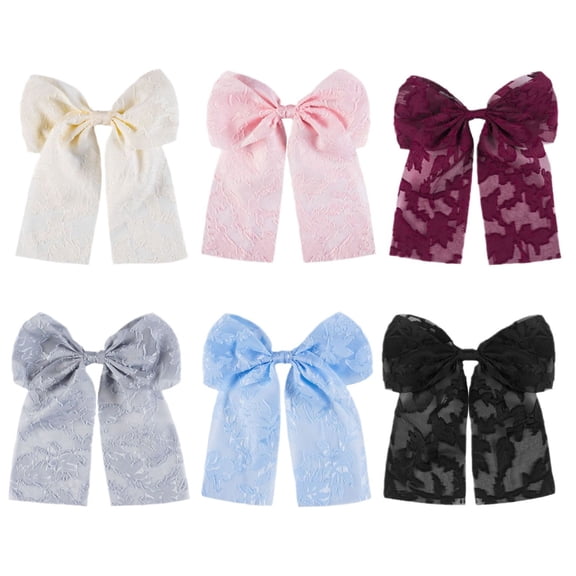 Hair Bows for Women 6pack Bow Hair Clips Flower Lace Mother's Day Hair Accessories5.917.87 in